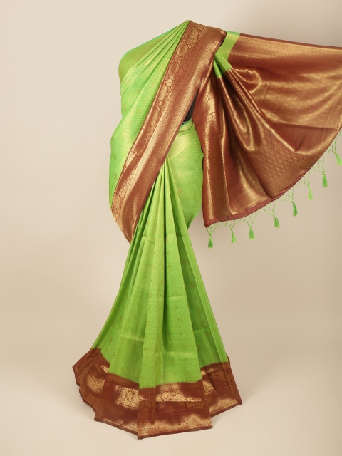 

Pothys Green & Maroon Woven Design Zari Art Silk Banarasi Saree