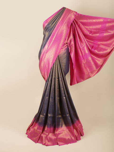 

Pothys Blue & Pink Woven Design Zari Art Silk Banarasi Saree