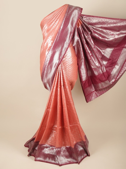 

Pothys Pink & Maroon Woven Design Banaras Saree