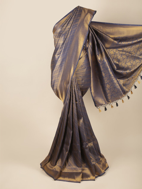 

Pothys Blue Woven Design Banaras Saree