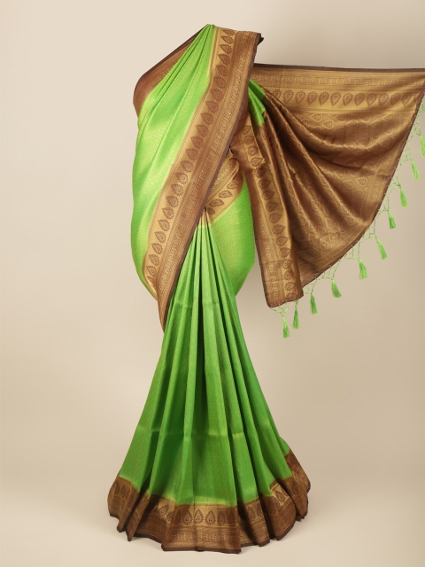 

Pothys Green & Maroon Woven Design Zari Art Silk Banarasi Saree