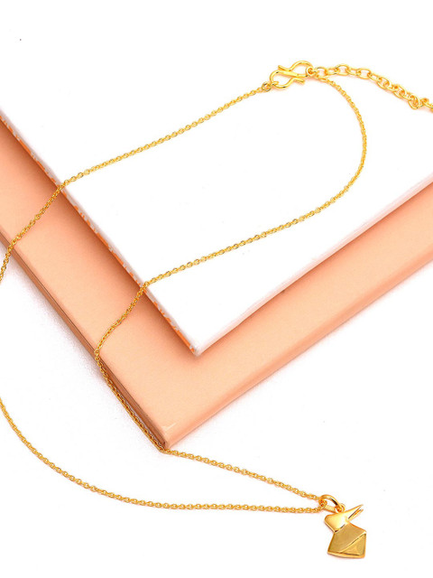 

Tistabene 18 K Gold-Plated Rabbit Origami Pendant With Chain