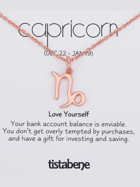 

Tistabene Rose Gold-Plated The Capricorn Pendant With Chain