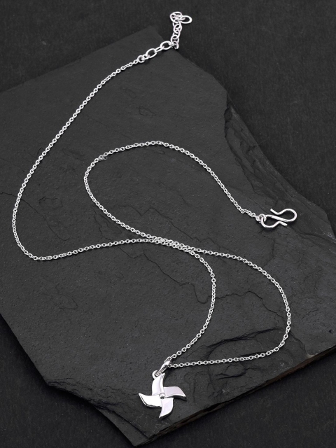 

Tistabene Rhodium-Plated Pin Wheel Origami Pendant With Chain, Silver