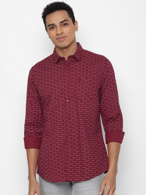 

Allen Solly Sport Men Maroon Printed Cotton Casual Shirt