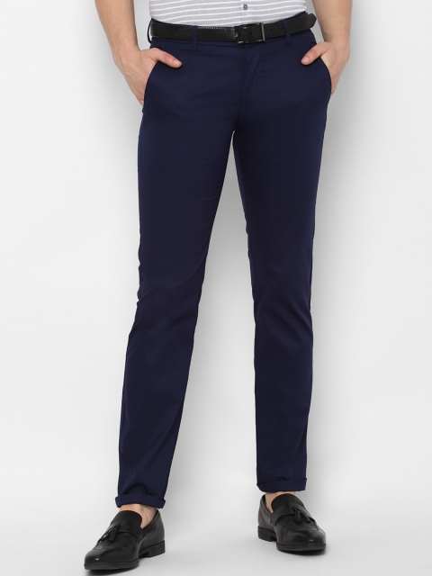 

Allen Solly Men Navy Blue Slim Fit Trousers