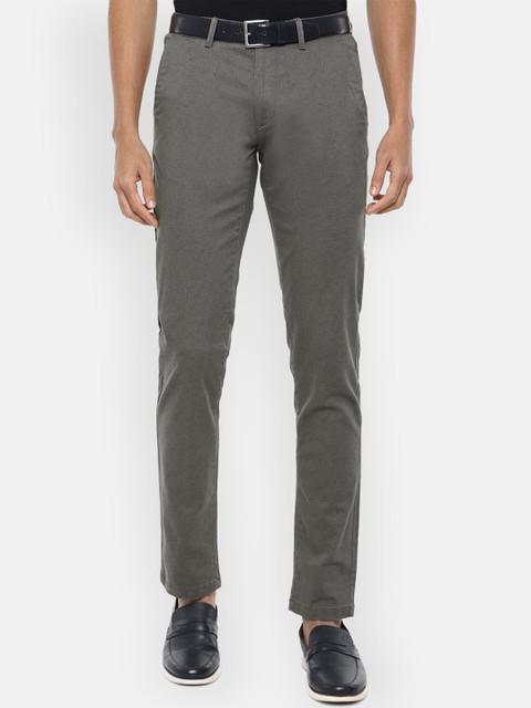 

Van Heusen Sport Men Grey Textured Slim Fit Trousers
