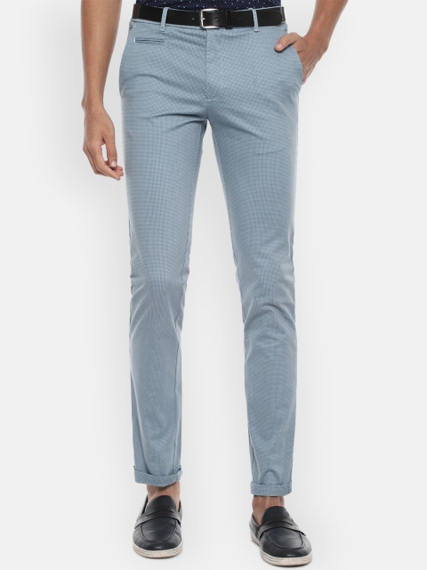 

V Dot Men Blue Slim Fit Chinos Trousers