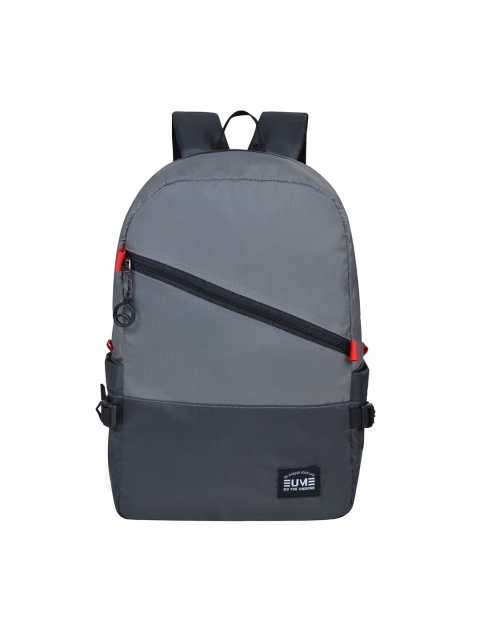 

EUME Unisex Grey & Charcoal Colourblocked Backpack