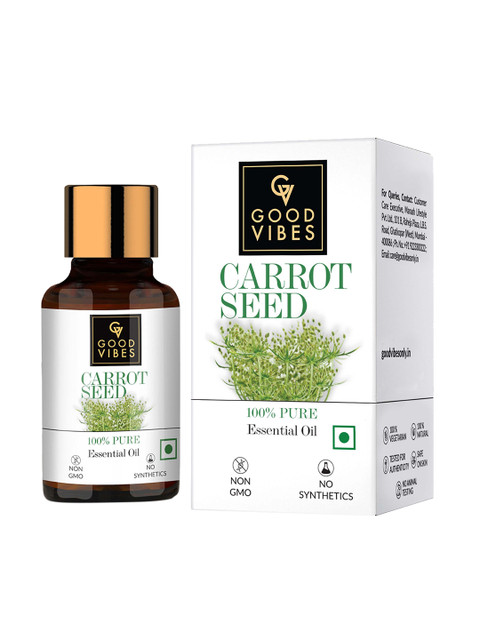 

Good Vibes 100% Pure Carrot Seed Essential Oil 10 ml, Transparent