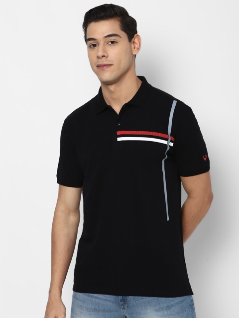 

Allen Solly Sport Men Black Polo Collar Pure Cotton T-shirt