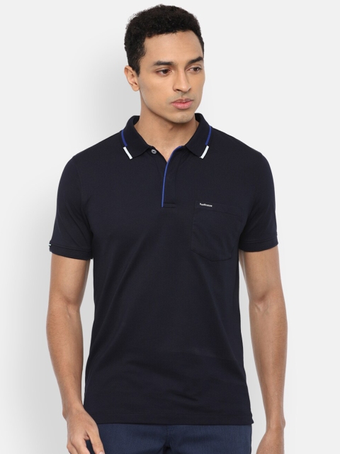 

Van Heusen Men Navy Blue Polo Collar Pockets T-shirt