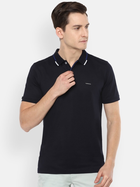 

Van Heusen Men Black Polo Collar T-shirt