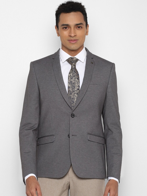

Allen Solly Men Grey Self-Design Formal Single-Breasted Formal Blazer