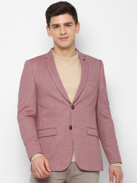 

Allen Solly Men Pink Single Breasted Blazer