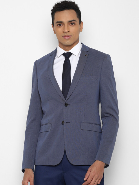 

Allen Solly Men Blue Slim Fit Solid Single Breasted Formal Blazer