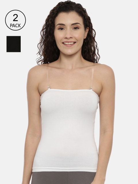 

GOLDSTROMS Women Pack Of 2 Solid Camisoles, White
