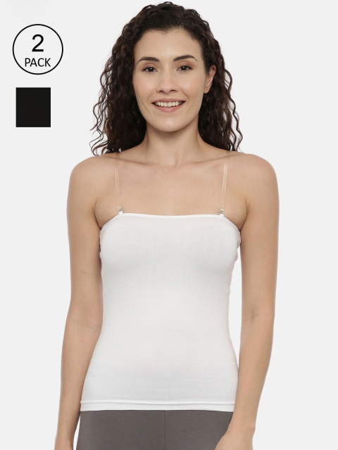 

GOLDSTROMS Women Pack Of 2 Solid Camisoles, White