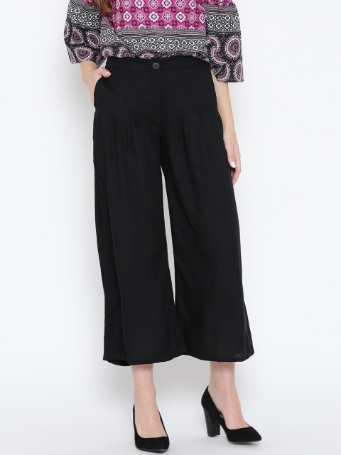 

Sera Women Black Cotton Palazzos