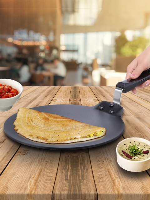 

Hawkins Black Nonstick Dosa Tava With Plastic Handle