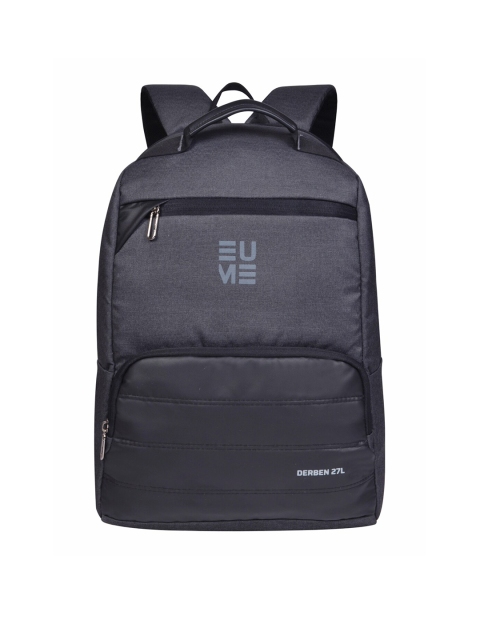 

EUME Unisex Black & Grey Solid Backpack