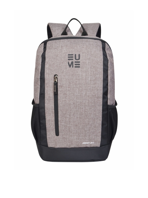 

EUME Unisex Brown & Black Colourblocked backpack