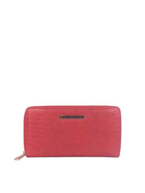

Bagkok Women Red PU Zip Around Wallet