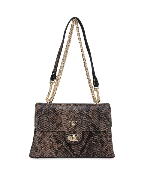 

Da Milano Brown Textured Leather Structured Sling Bag