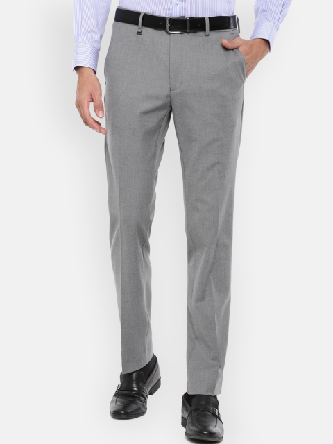

Van Heusen Men Grey Slim Fit Formal Trousers