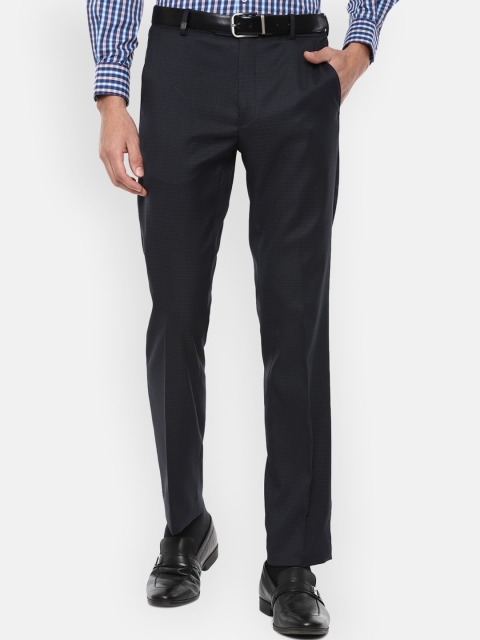 

Van Heusen Men Navy Blue Slim Fit Trousers