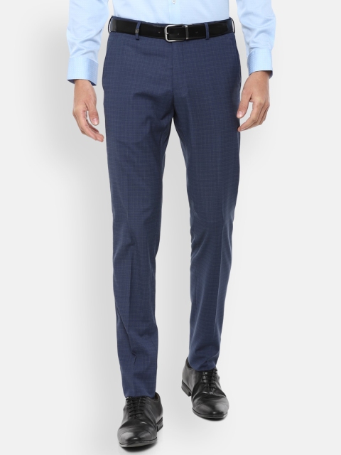 

Van Heusen Men Navy Blue Slim Fit Trousers