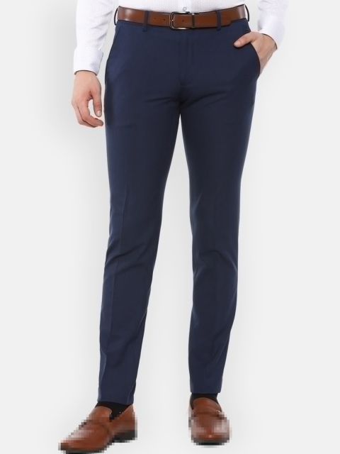 

Van Heusen Men Navy Blue Slim Fit Trousers