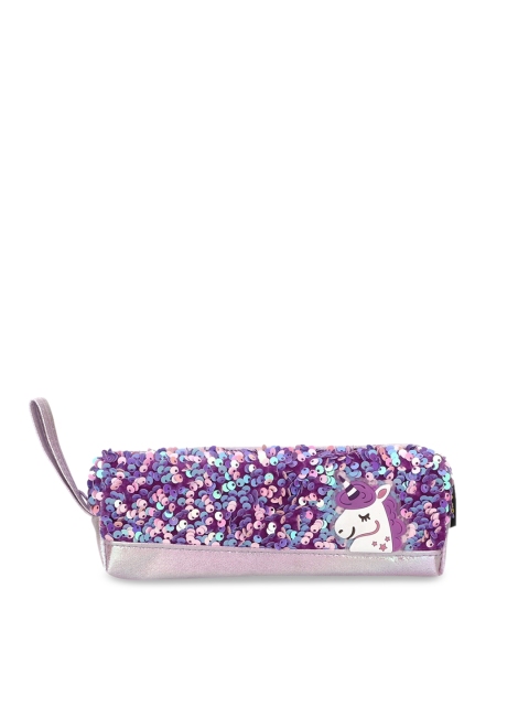 

YK Purple Unicorn Sequin Embellished Pencil Pouch