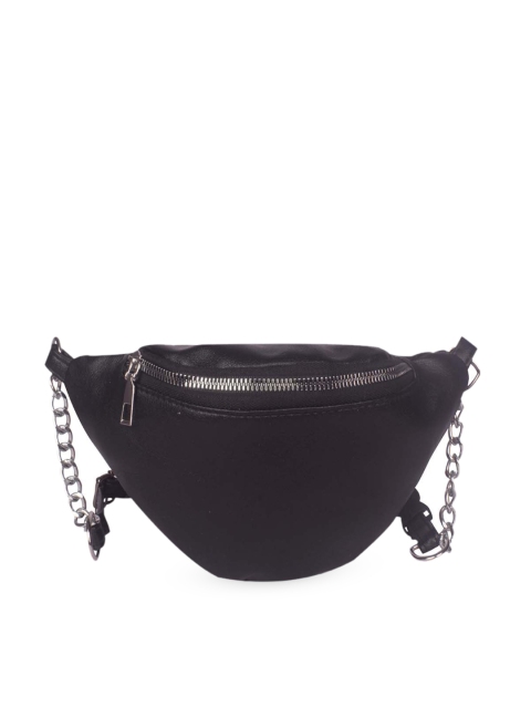 

Bagkok Women Black Solid Waist Pouch