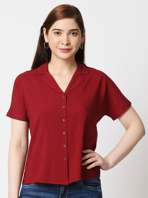 

Lee Cooper Women Red Casual Shirt