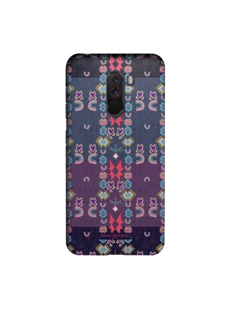 

Payal Singhal Multicoloured Ikat Star Purple Small Xiaomi Poco F1 Sleek Back Case, Multi