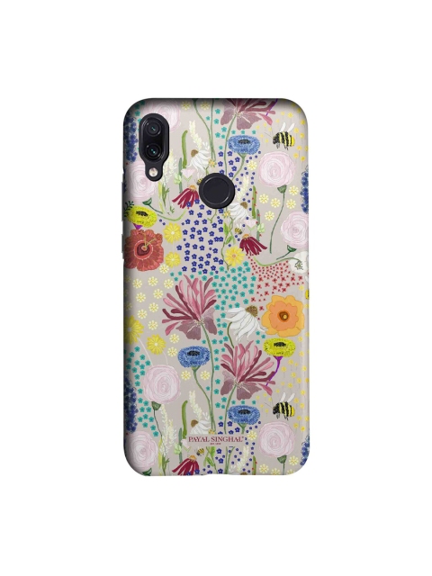 

Payal Singhal Multicoloured Floral Bee Garden Xiaomi Redmi Note 7 Slim Back Case, Multi