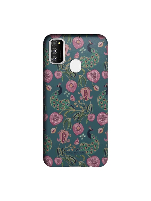 

Payal Singhal Green Anaar Mor Printed Sleek Case For Samsung Galaxy M30S