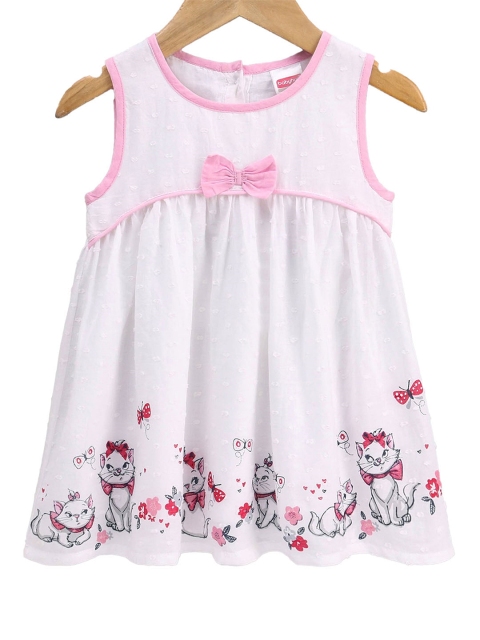 

Disney White & Pink Printed Dress with Shorts
