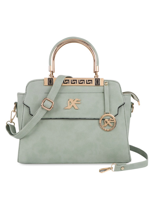 

SXF SPEED X FASHION Green PU Structured Handheld Bag