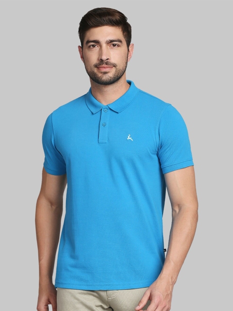 

Parx Men Blue Henley Neck T-shirt