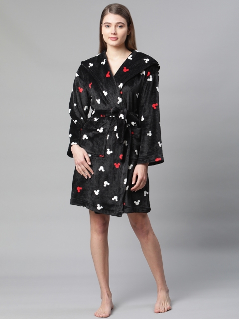 

Marks & Spencer Women Black Heart Printed Velvet Robe