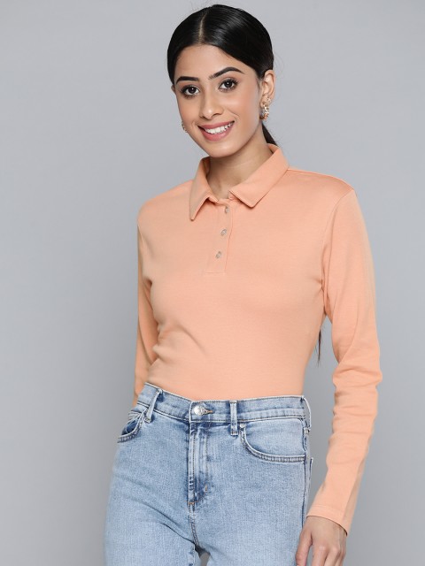 

VividArtsy Peach-Coloured Wrap Top