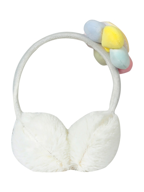 

LOOM LEGACY Women Cream-Coloured & Blue Fur Ear Muff