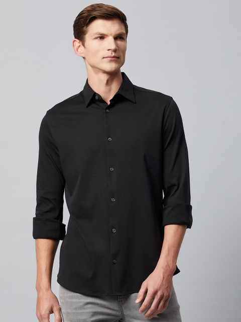 

Marks & Spencer Men Black Cotton Casual Shirt