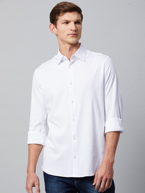 

Marks & Spencer Men White Cotton Casual Shirt