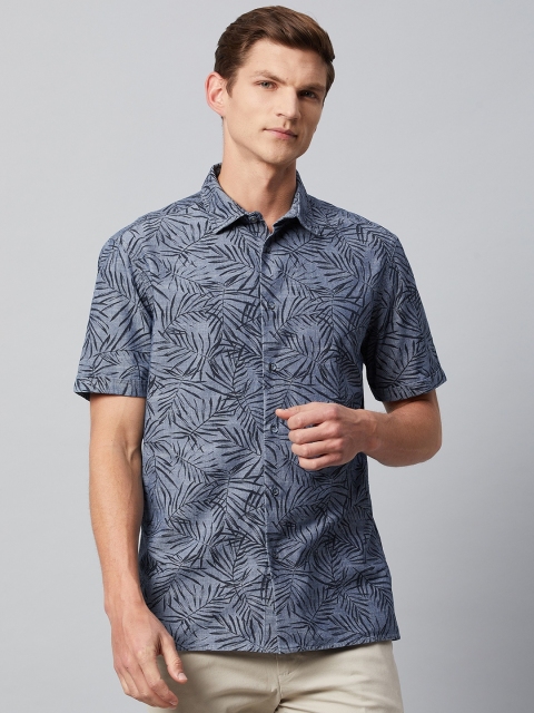 

Marks & Spencer Men Blue Leaves Printed Casual Shirt