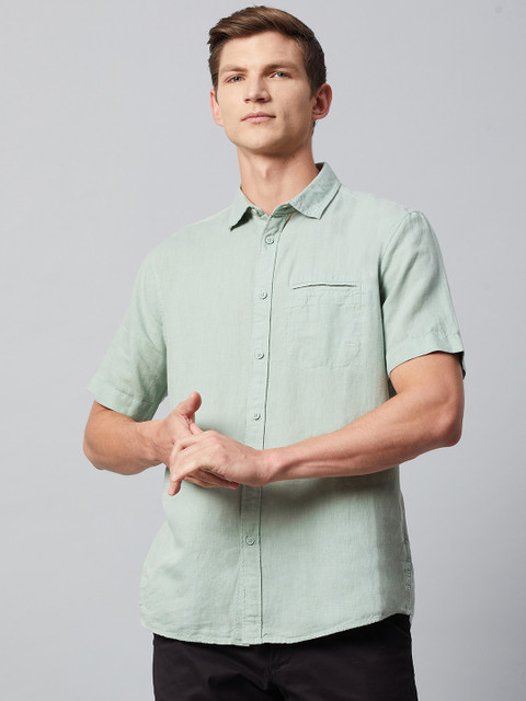 

Marks & Spencer Men Green Casual Shirt