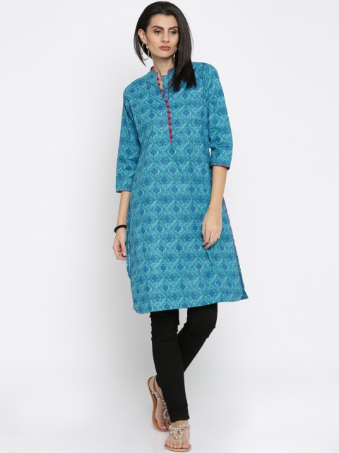 

Soch Blue Printed Kurta