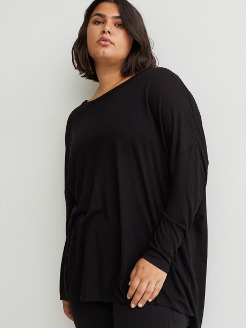 

H&M Woman Black H&M+ Fine-knit jumper